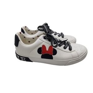 Minnie Mouse Low Court Sneaker Shoes Womens Size  7 White GroundUp Disney